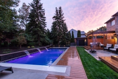 Sleek Pool with Water Feature
