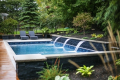 Sleek Pool with Water Feature